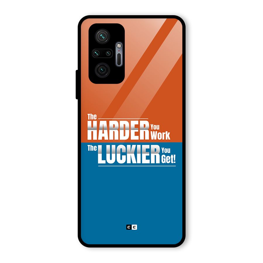 Hard Luck Glass Back Case for Redmi Note 10 Pro Max