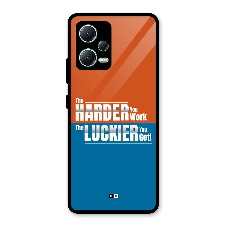 Hard Luck Glass Back Case for Redmi Note 12 5G