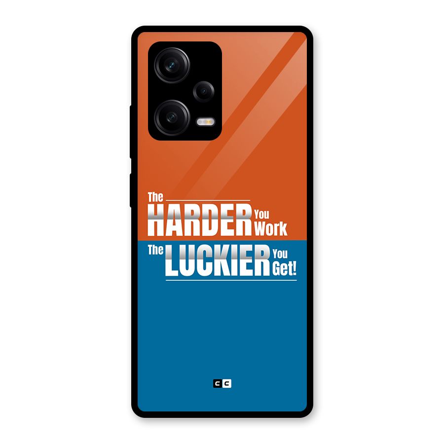 Hard Luck Glass Back Case for Redmi Note 12 Pro