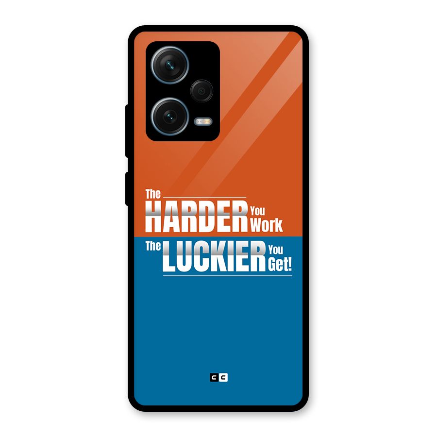 Hard Luck Glass Back Case for Redmi Note 12 Pro Plus 5G
