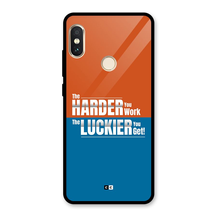 Hard Luck Glass Back Case for Redmi Note 5 Pro