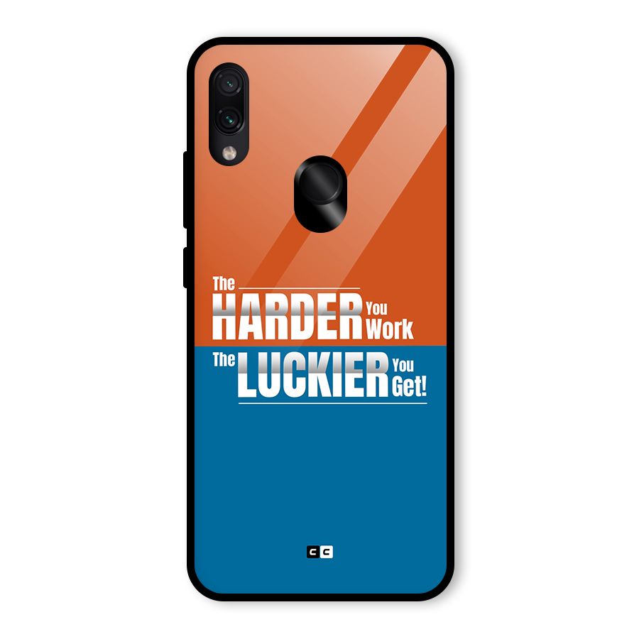 Hard Luck Glass Back Case for Redmi Note 7S