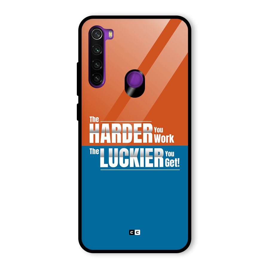 Hard Luck Glass Back Case for Redmi Note 8