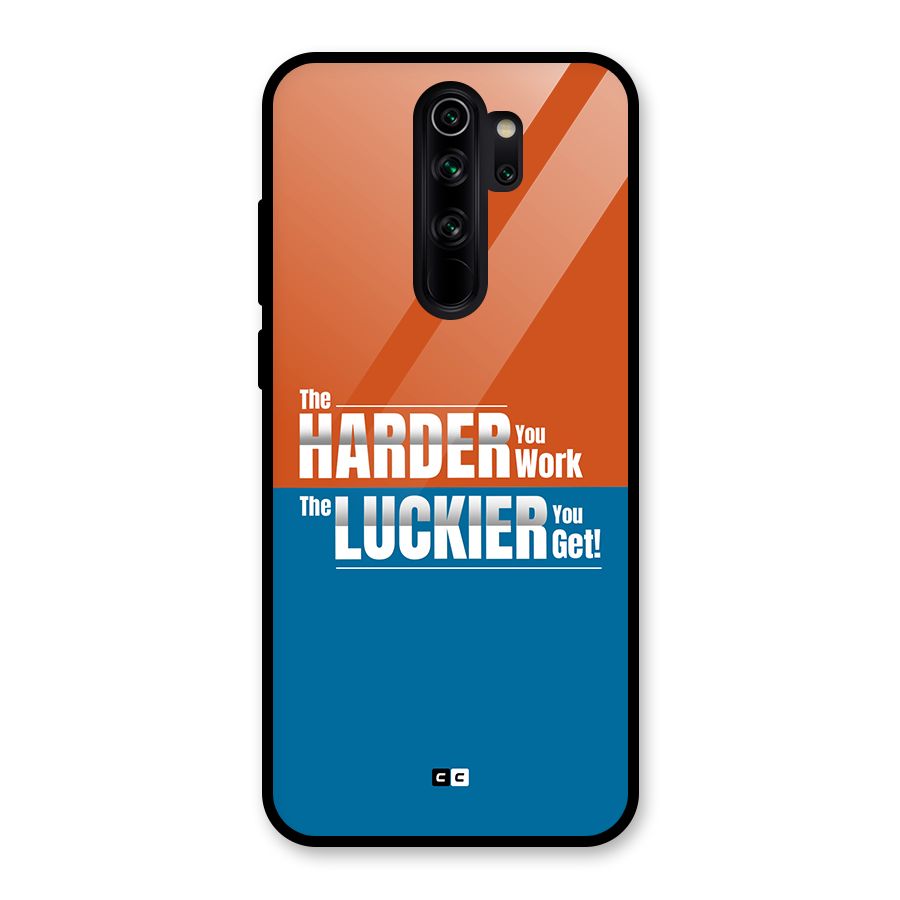 Hard Luck Glass Back Case for Redmi Note 8 Pro