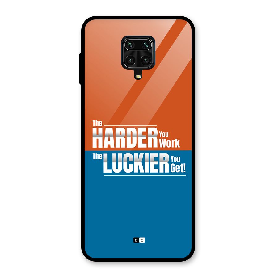 Hard Luck Glass Back Case for Redmi Note 9 Pro