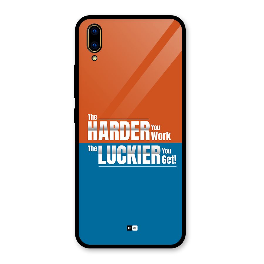 Hard Luck Glass Back Case for Vivo V11 Pro