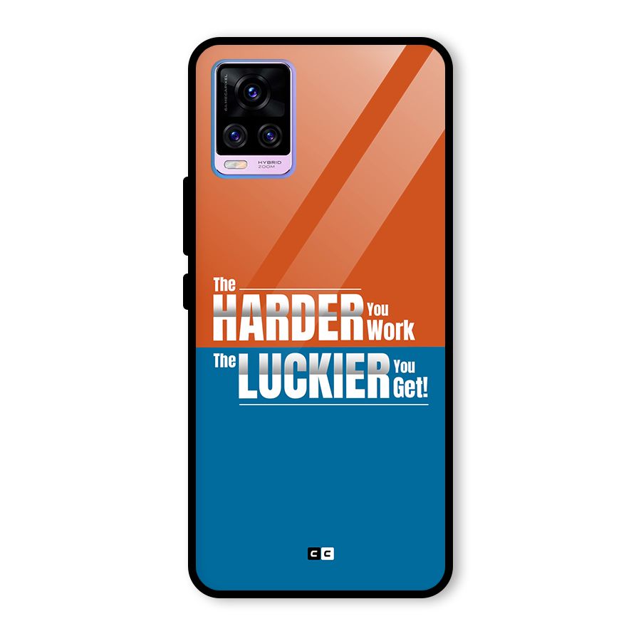 Hard Luck Glass Back Case for Vivo V20 Pro