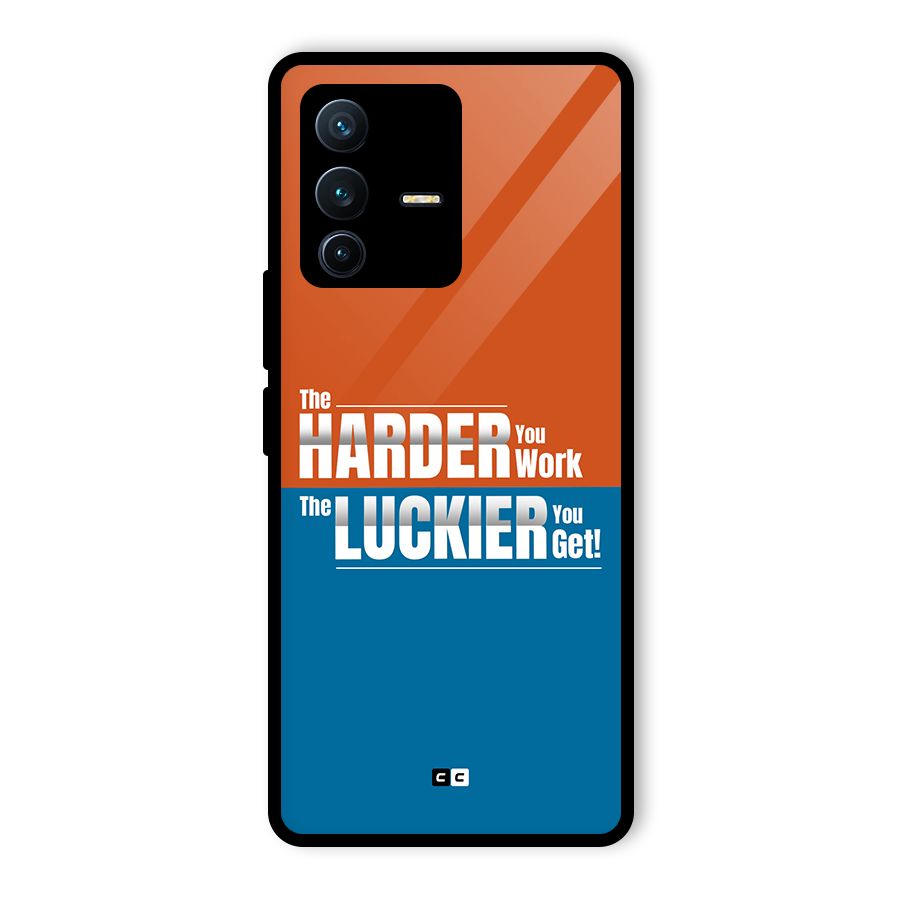 Hard Luck Glass Back Case for Vivo V23 Pro