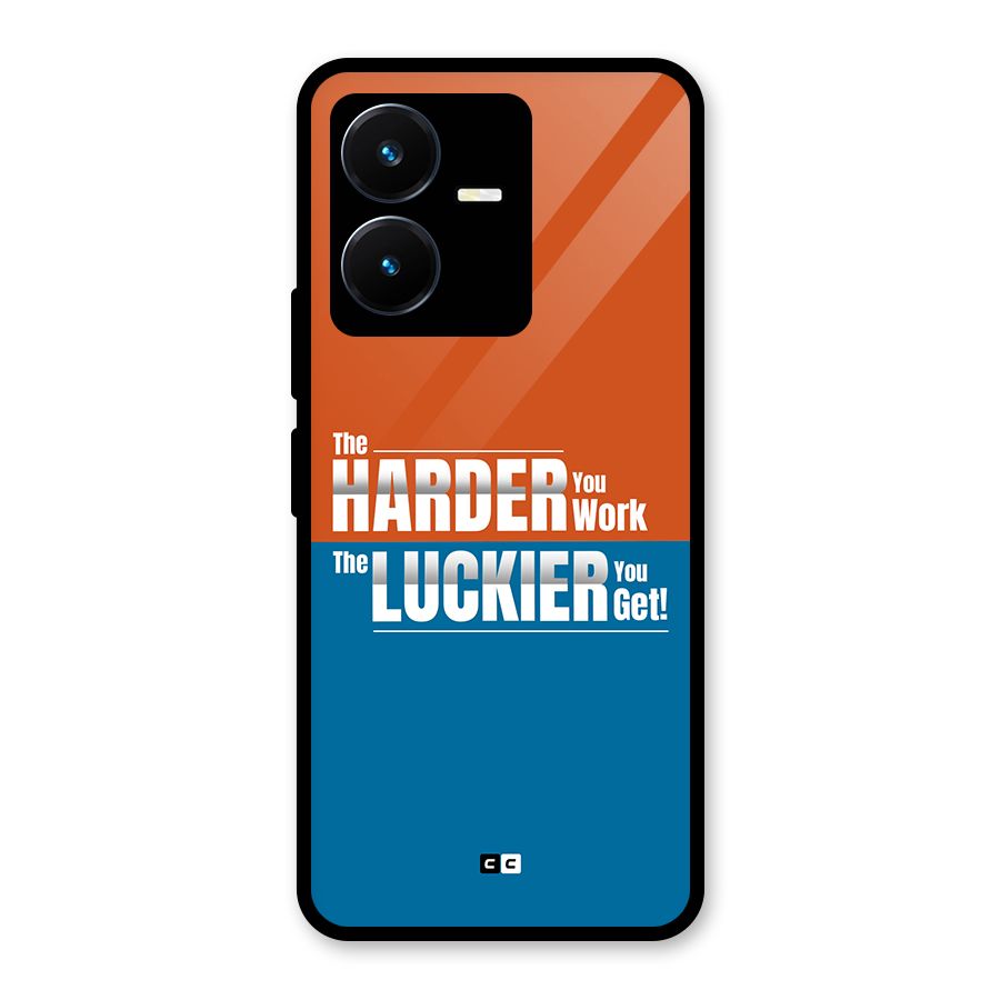 Hard Luck Glass Back Case for Vivo Y22
