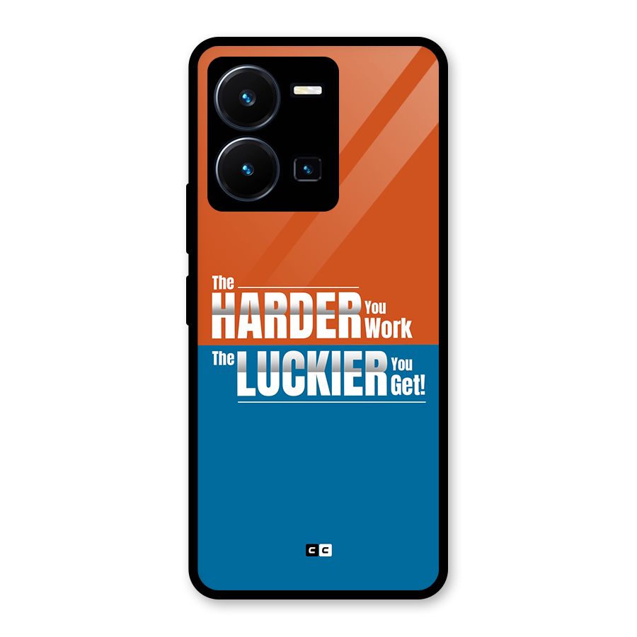 Hard Luck Glass Back Case for Vivo Y35