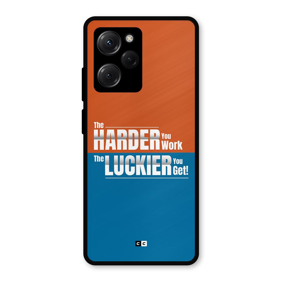 Hard Luck Metal Back Case for Poco X5 Pro