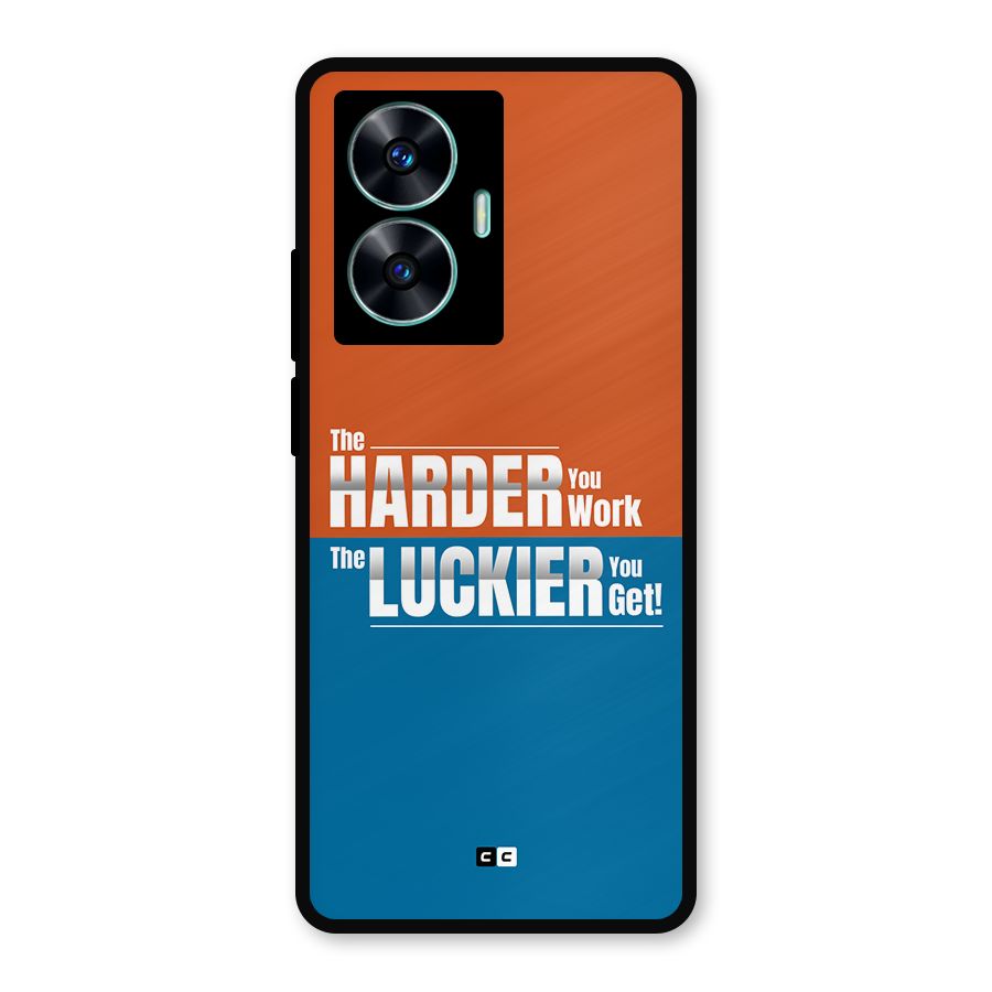 Hard Luck Metal Back Case for Realme Narzo N55