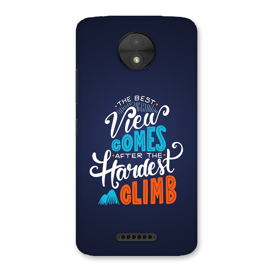 Hardest Climb Back Case for Moto C