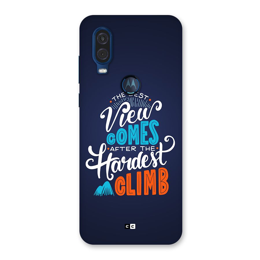 Hardest Climb Back Case for Motorola One Vision