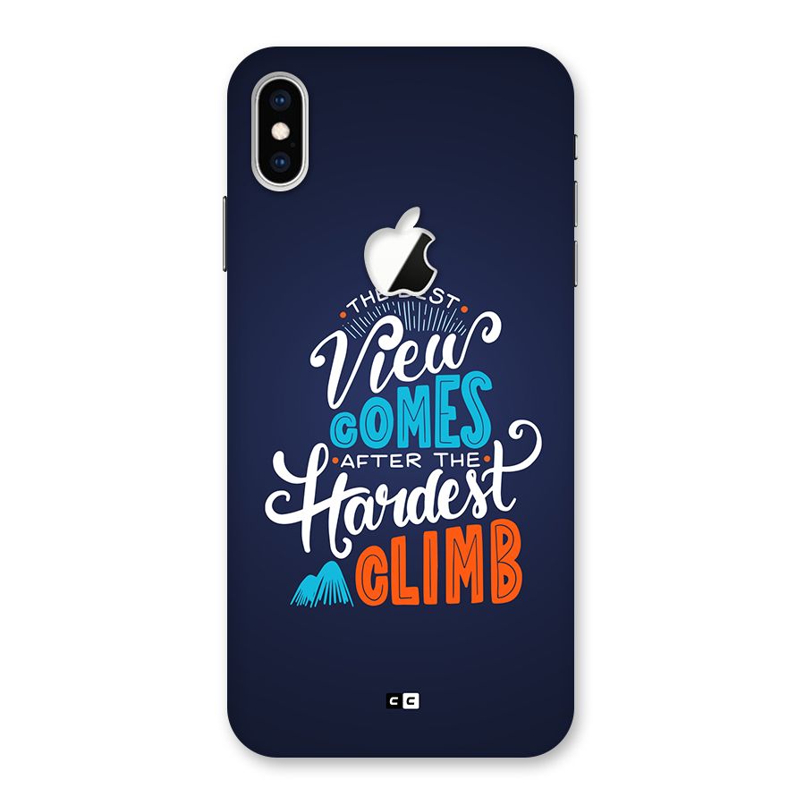 Hardest Climb Back Case for iPhone XS Max Apple Cut
