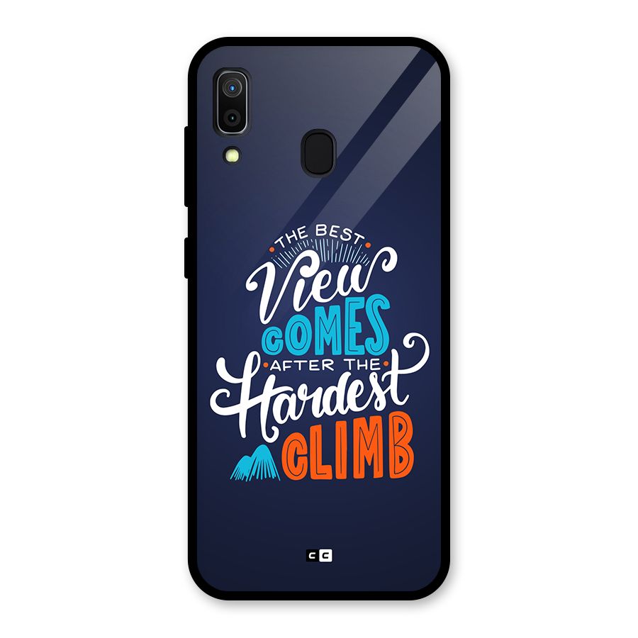 Hardest Climb Glass Back Case for Galaxy A30