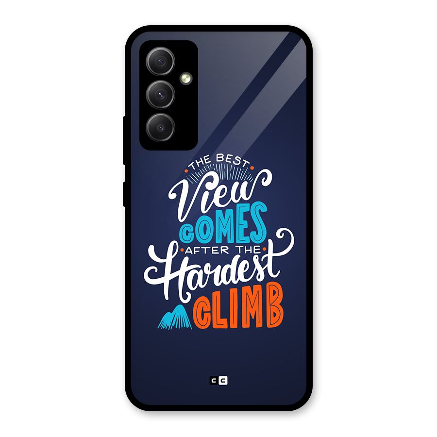Hardest Climb Glass Back Case for Galaxy A34