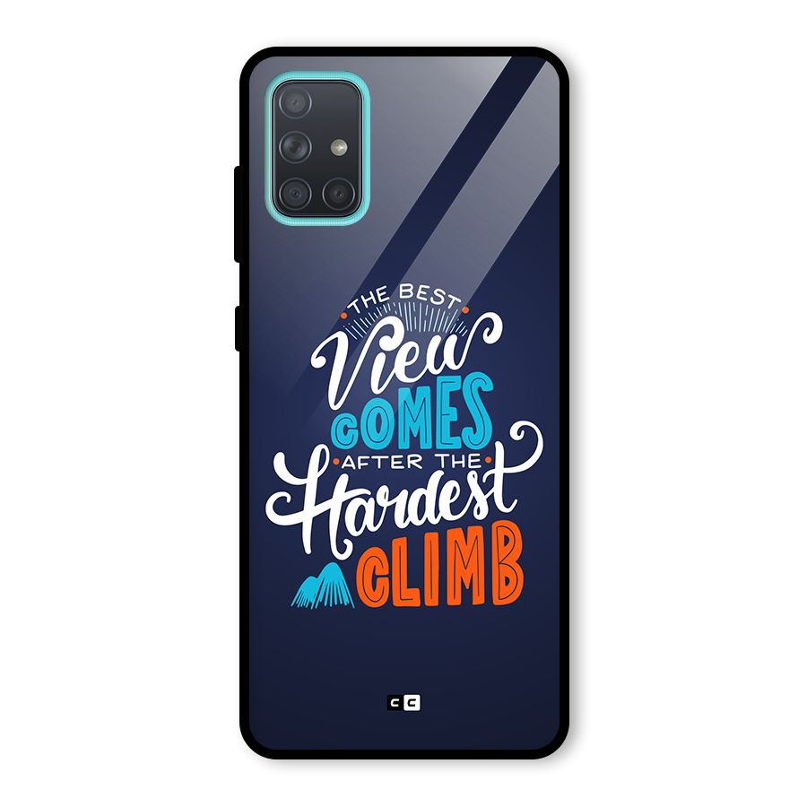 Hardest Climb Glass Back Case for Galaxy A71