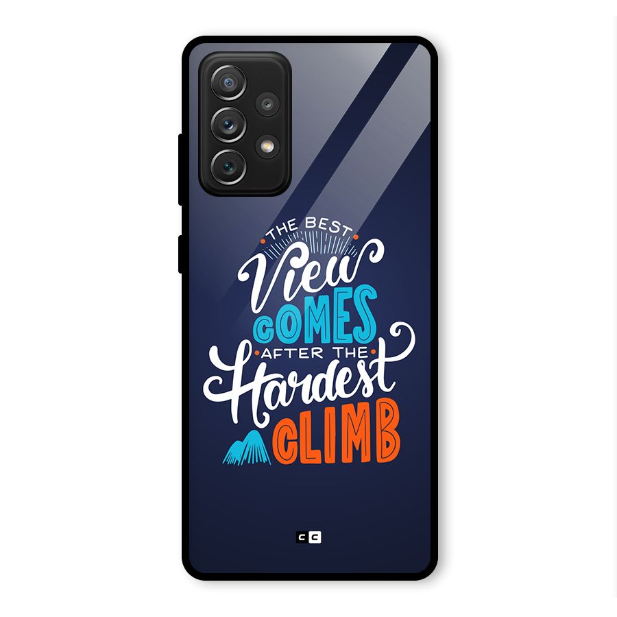 Hardest Climb Glass Back Case for Galaxy A72