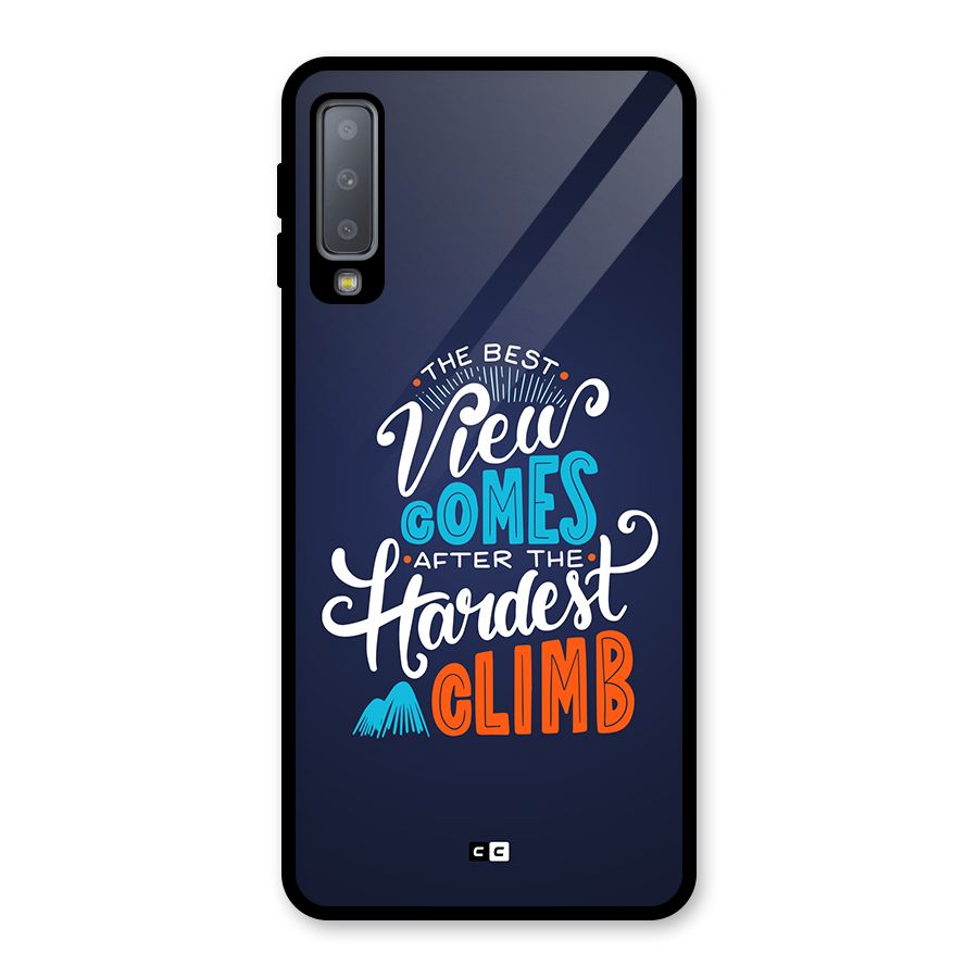 Hardest Climb Glass Back Case for Galaxy A7 (2018)