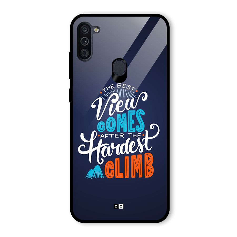 Hardest Climb Glass Back Case for Galaxy M11