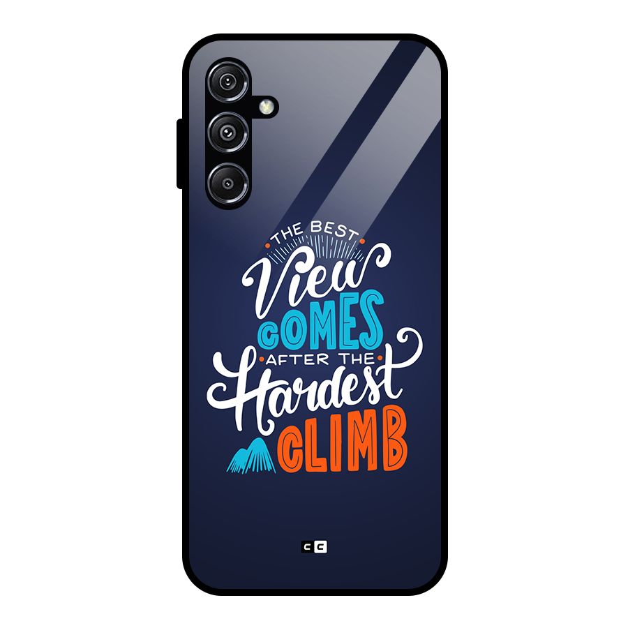 Hardest Climb Glass Back Case for Galaxy M34 5G