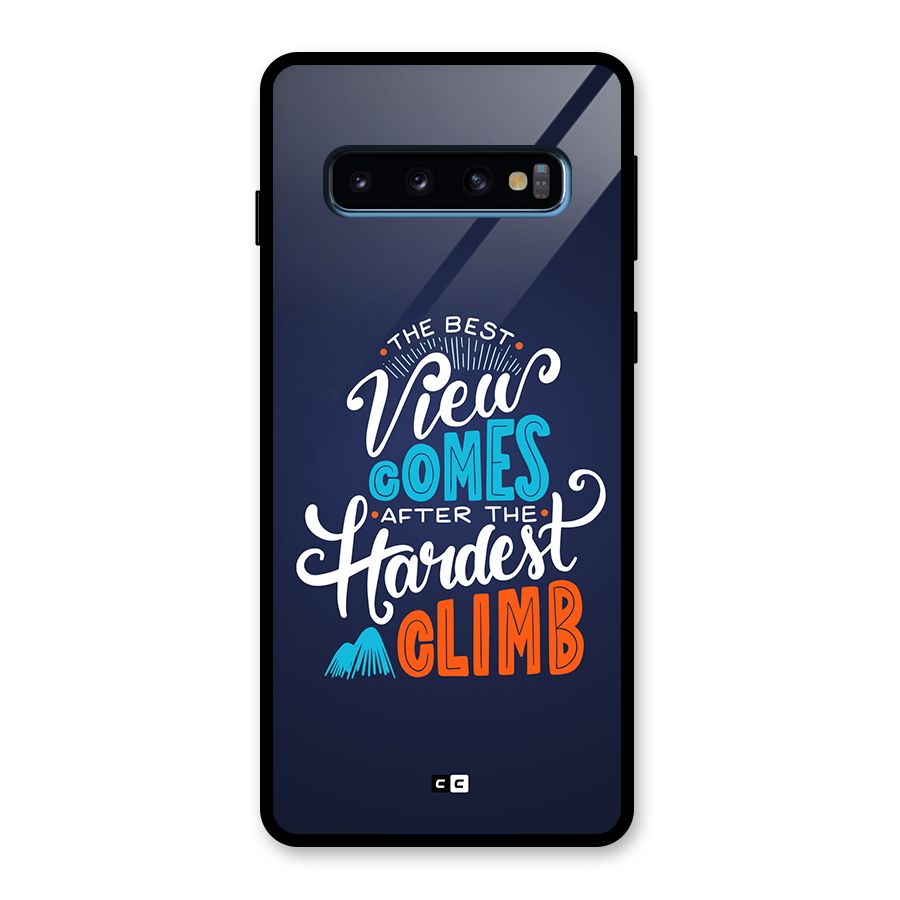 Hardest Climb Glass Back Case for Galaxy S10