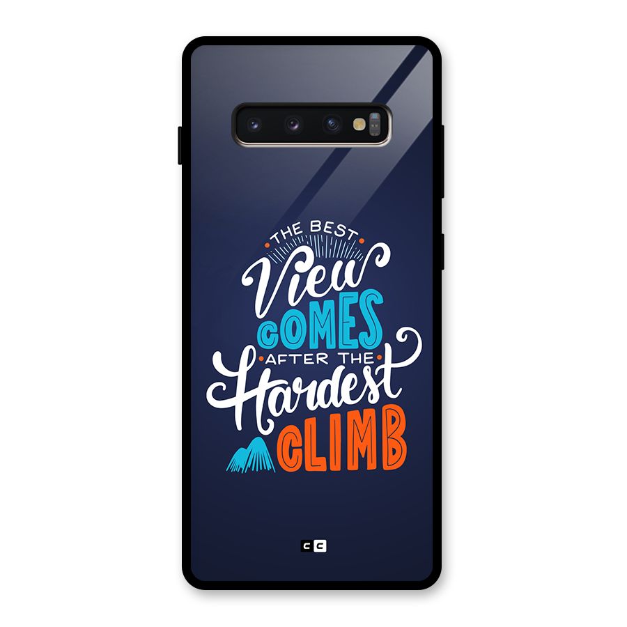 Hardest Climb Glass Back Case for Galaxy S10 Plus