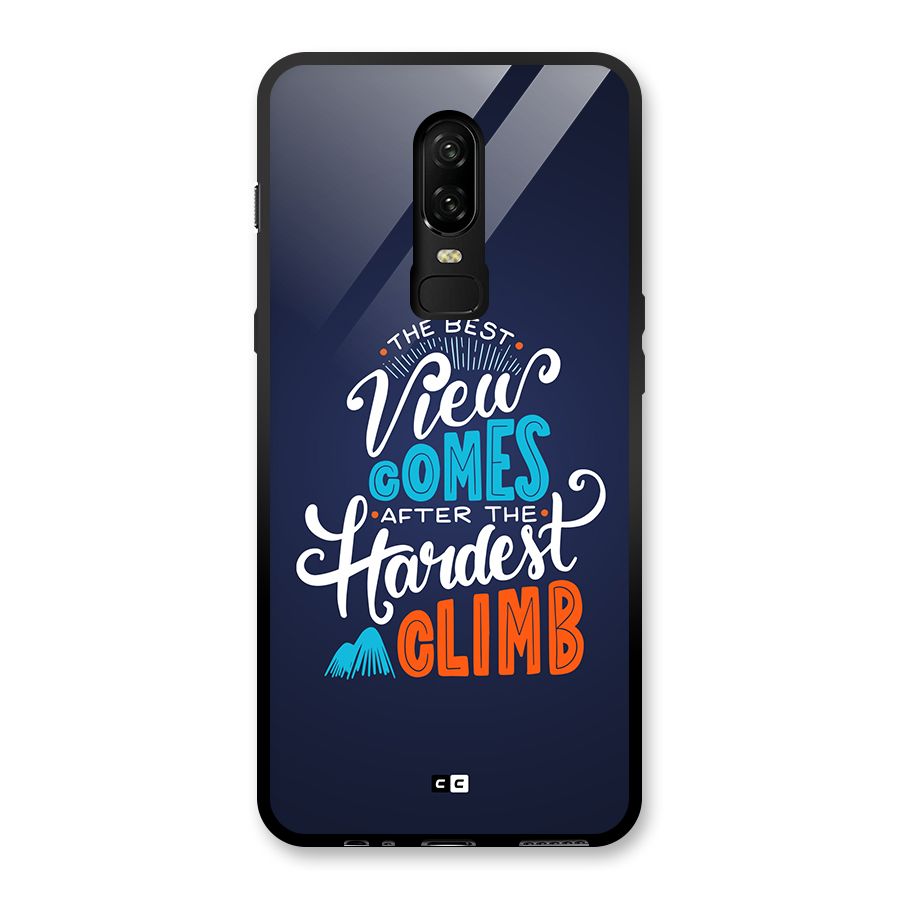 Hardest Climb Glass Back Case for OnePlus 6