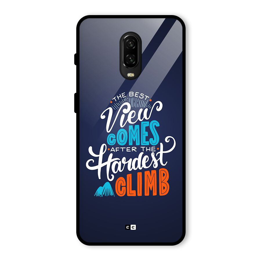 Hardest Climb Glass Back Case for OnePlus 6T