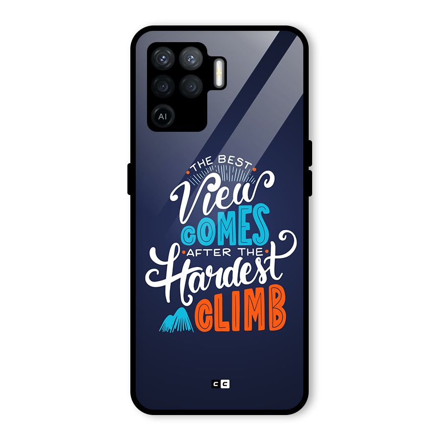 Hardest Climb Glass Back Case for Oppo F19 Pro