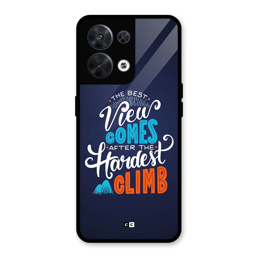 Hardest Climb Glass Back Case for Oppo Reno8 5G