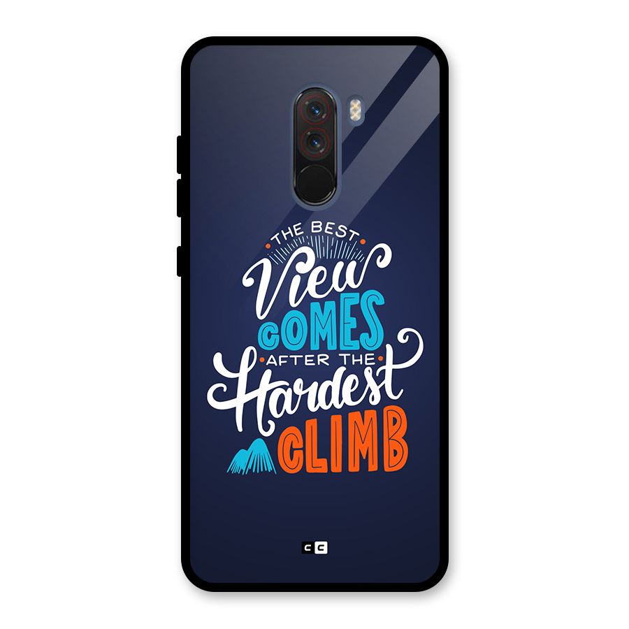 Hardest Climb Glass Back Case for Poco F1