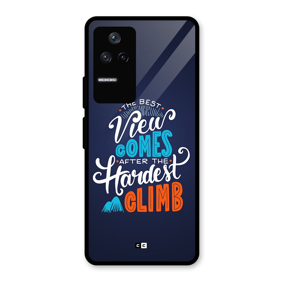 Hardest Climb Glass Back Case for Poco F4 5G