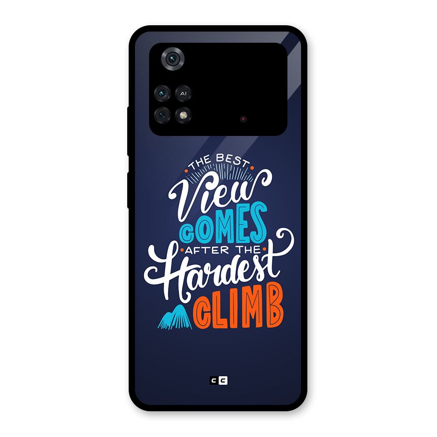 Hardest Climb Glass Back Case for Poco M4 Pro 4G