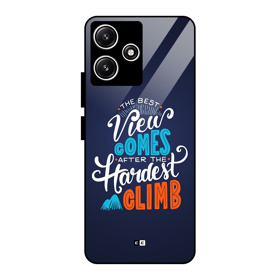 Hardest Climb Glass Back Case for Poco M6 Pro