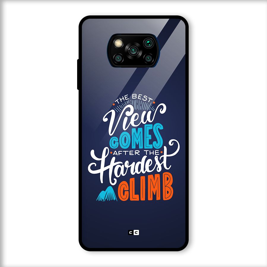 Hardest Climb Glass Back Case for Poco X3