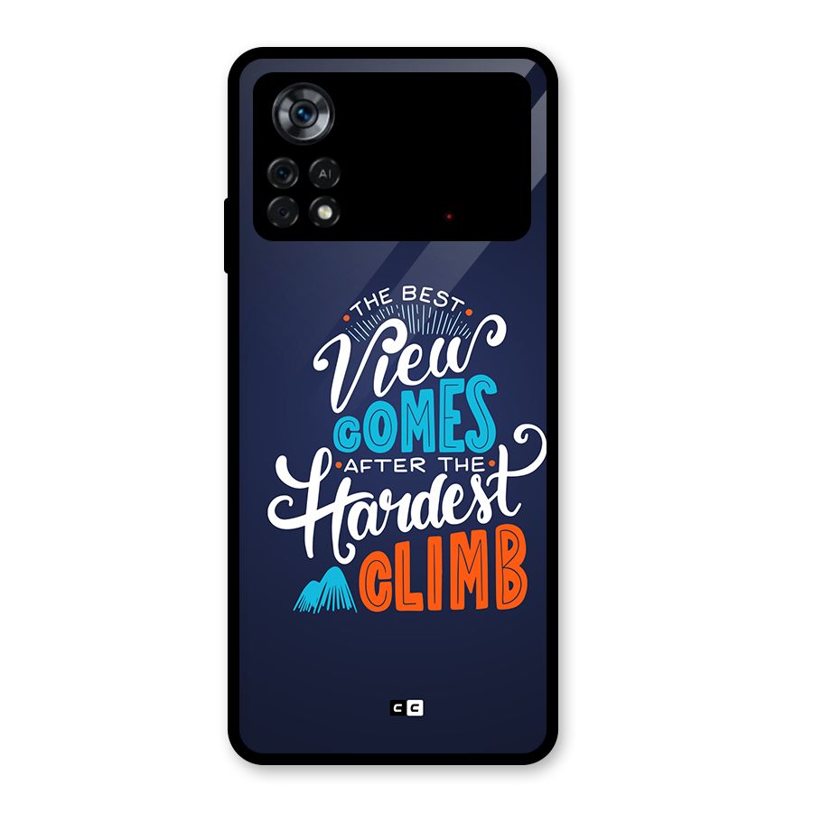 Hardest Climb Glass Back Case for Poco X4 Pro 5G