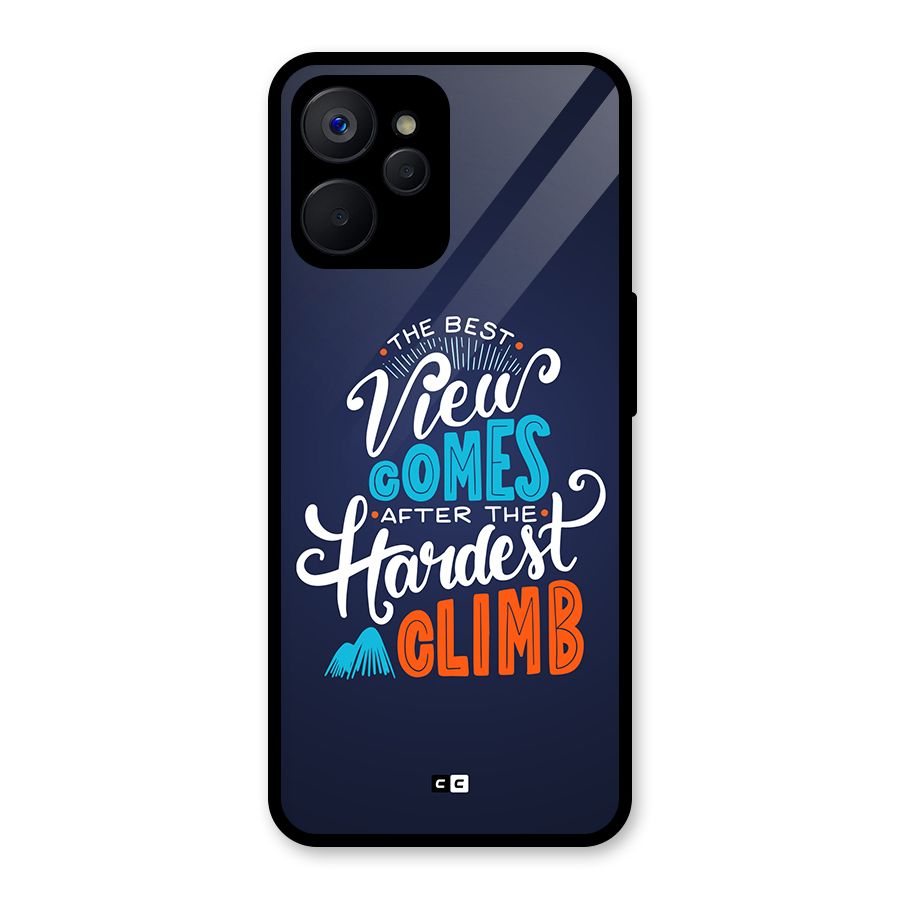 Hardest Climb Glass Back Case for Realme 9i 5G