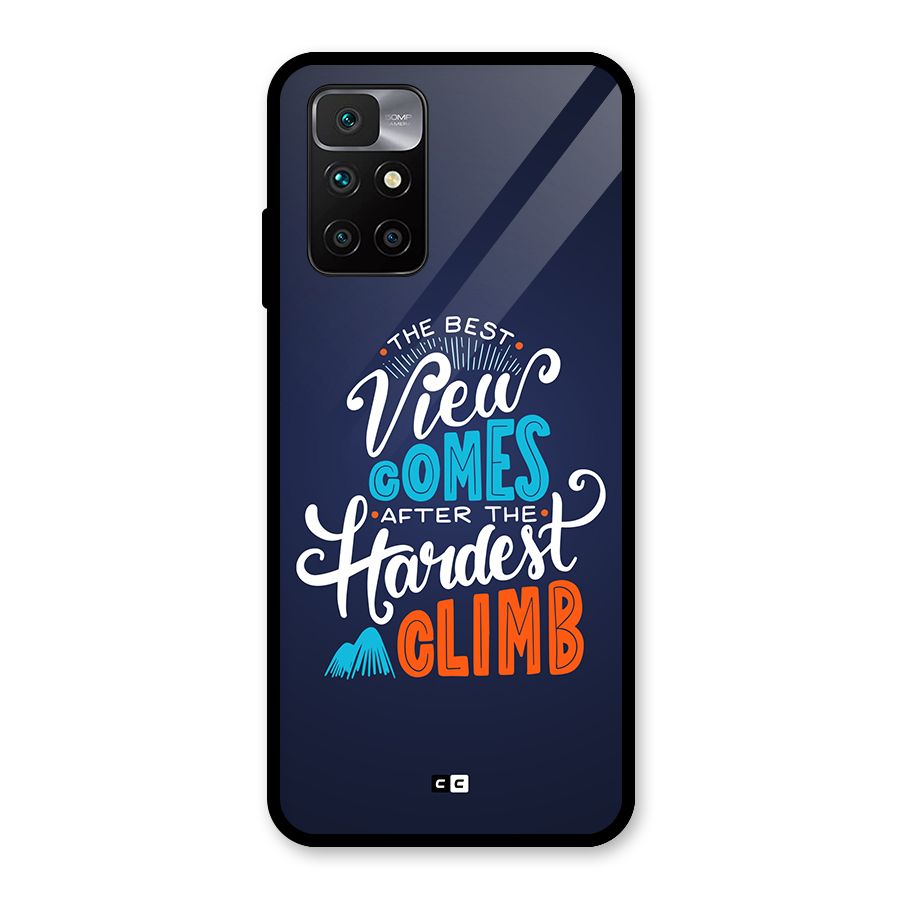 Hardest Climb Glass Back Case for Redmi 10 Prime