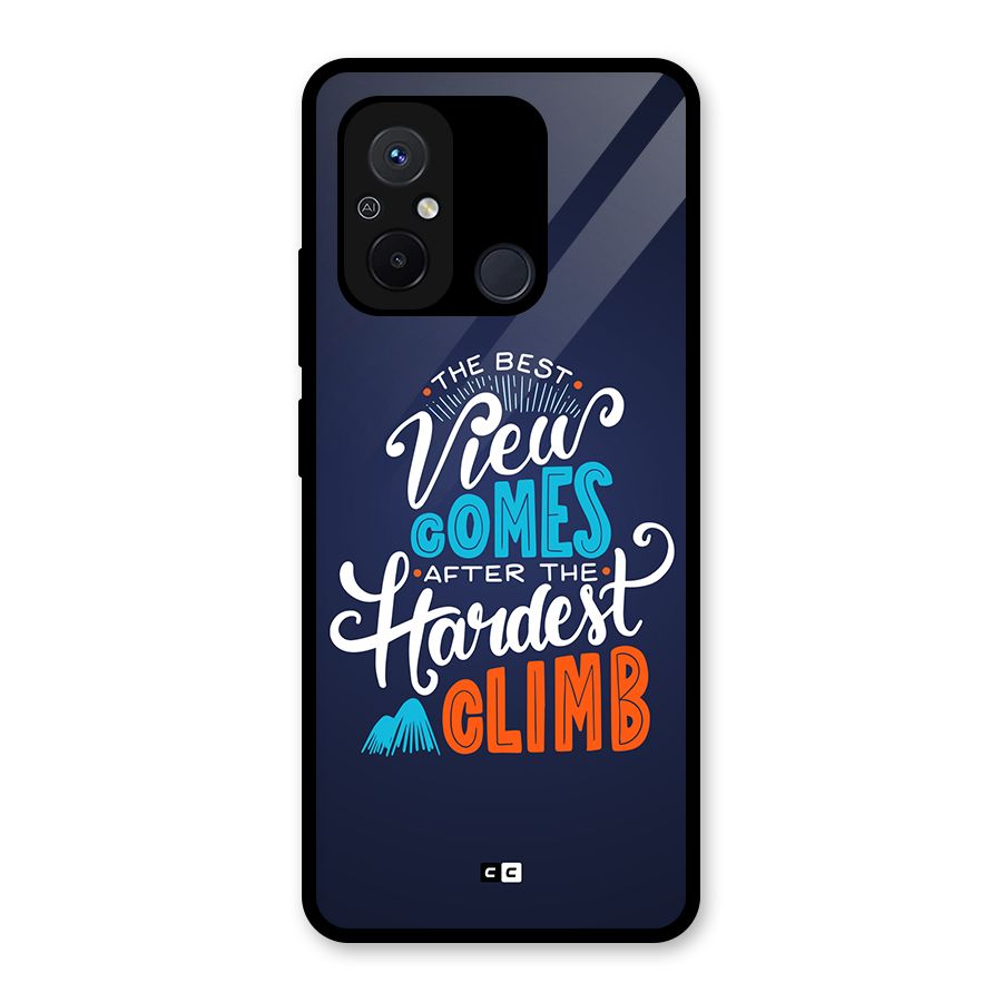 Hardest Climb Glass Back Case for Redmi 12C