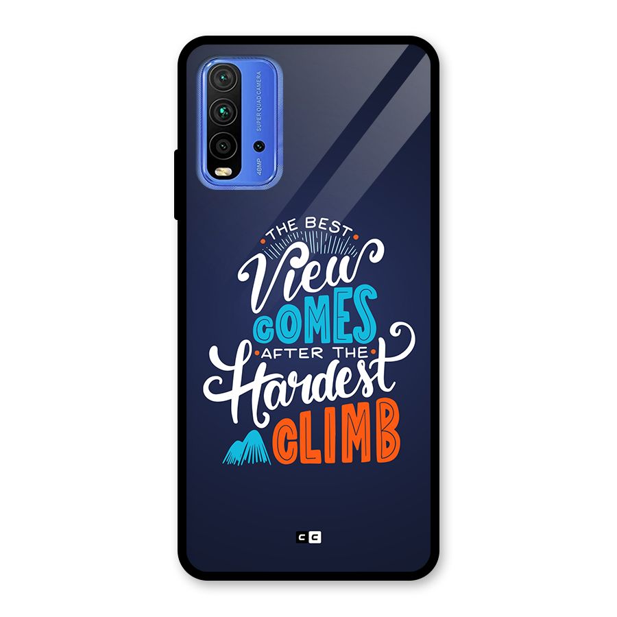 Hardest Climb Glass Back Case for Redmi 9 Power
