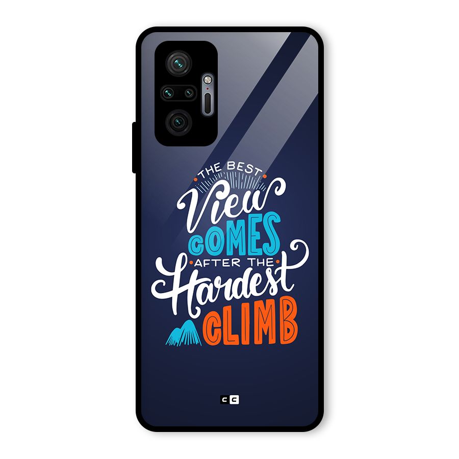 Hardest Climb Glass Back Case for Redmi Note 10 Pro Max