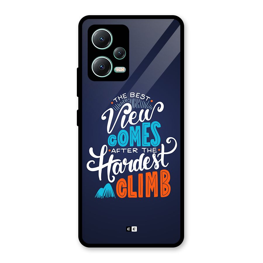 Hardest Climb Glass Back Case for Redmi Note 12 5G