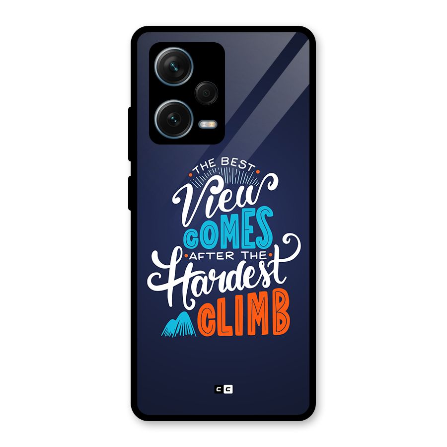 Hardest Climb Glass Back Case for Redmi Note 12 Pro Plus 5G