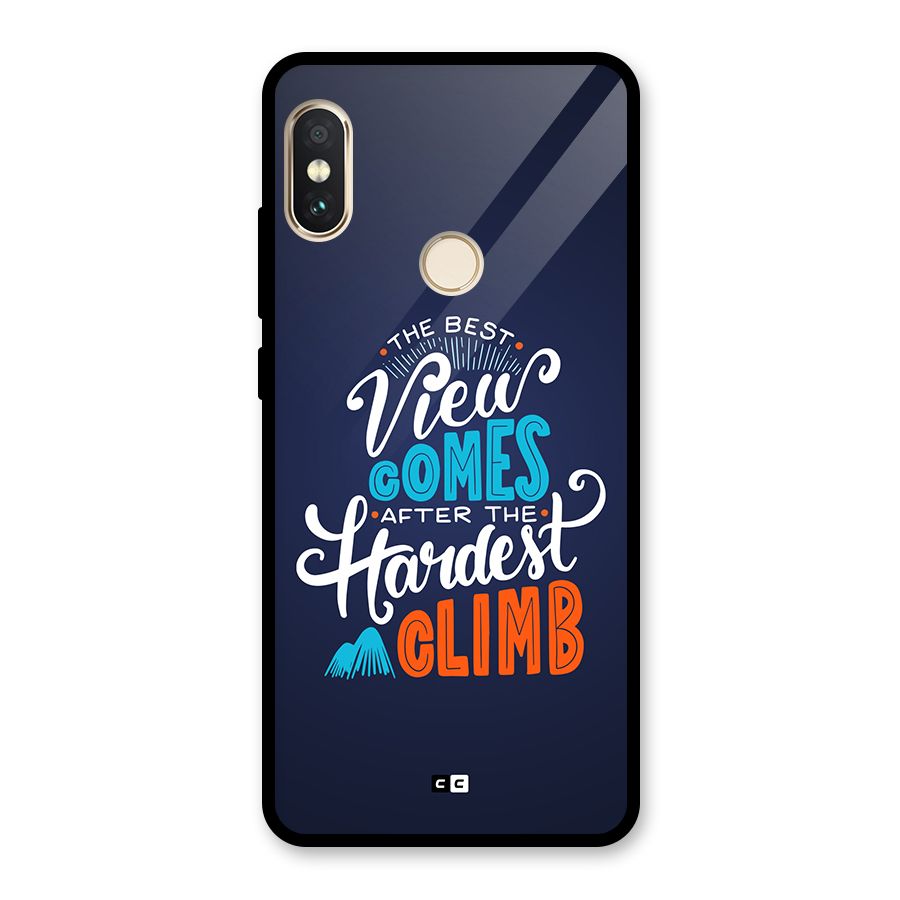 Hardest Climb Glass Back Case for Redmi Note 5 Pro