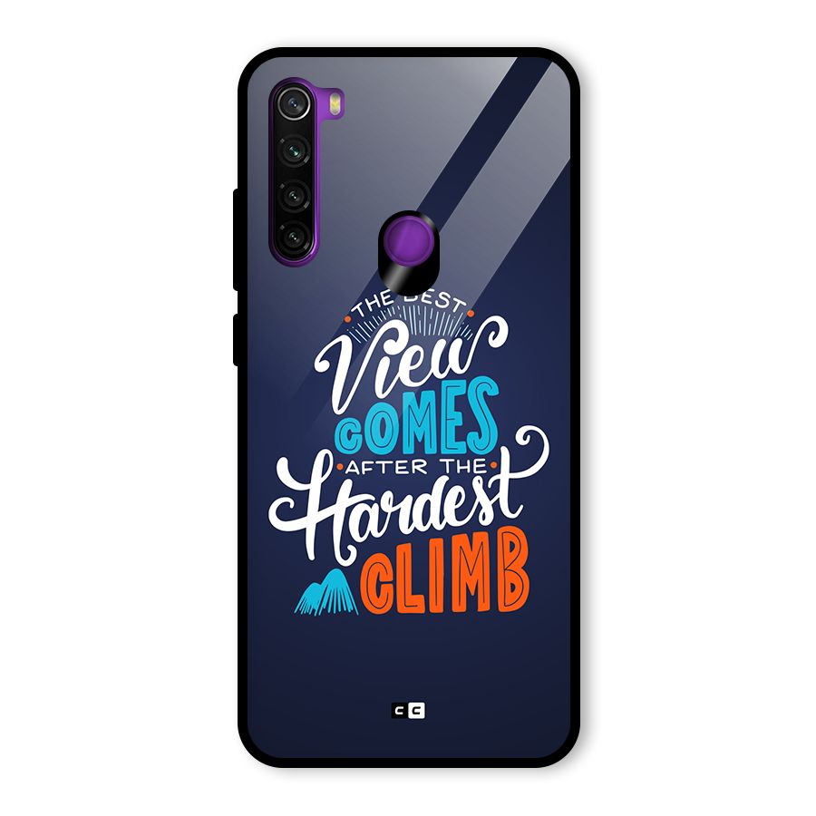 Hardest Climb Glass Back Case for Redmi Note 8