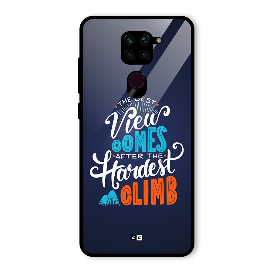 Hardest Climb Glass Back Case for Redmi Note 9