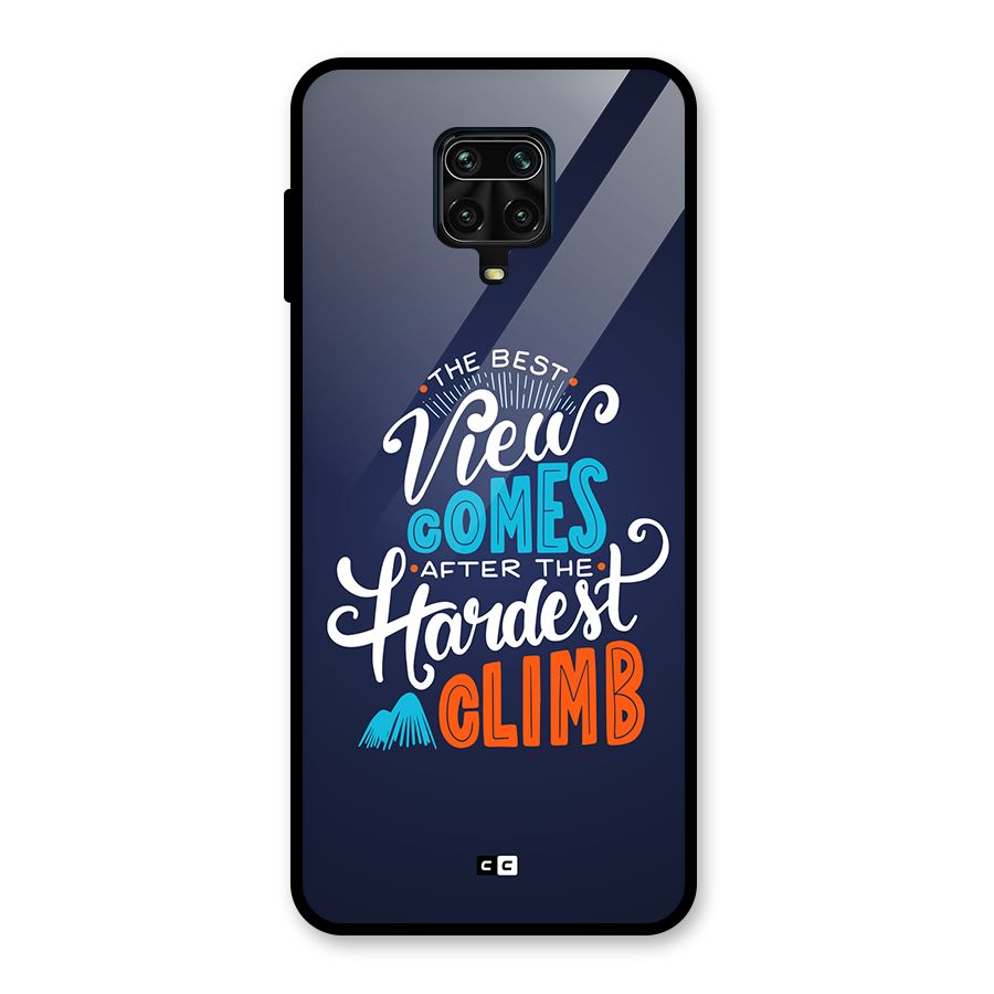 Hardest Climb Glass Back Case for Redmi Note 9 Pro