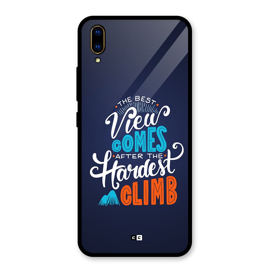 Hardest Climb Glass Back Case for Vivo V11 Pro